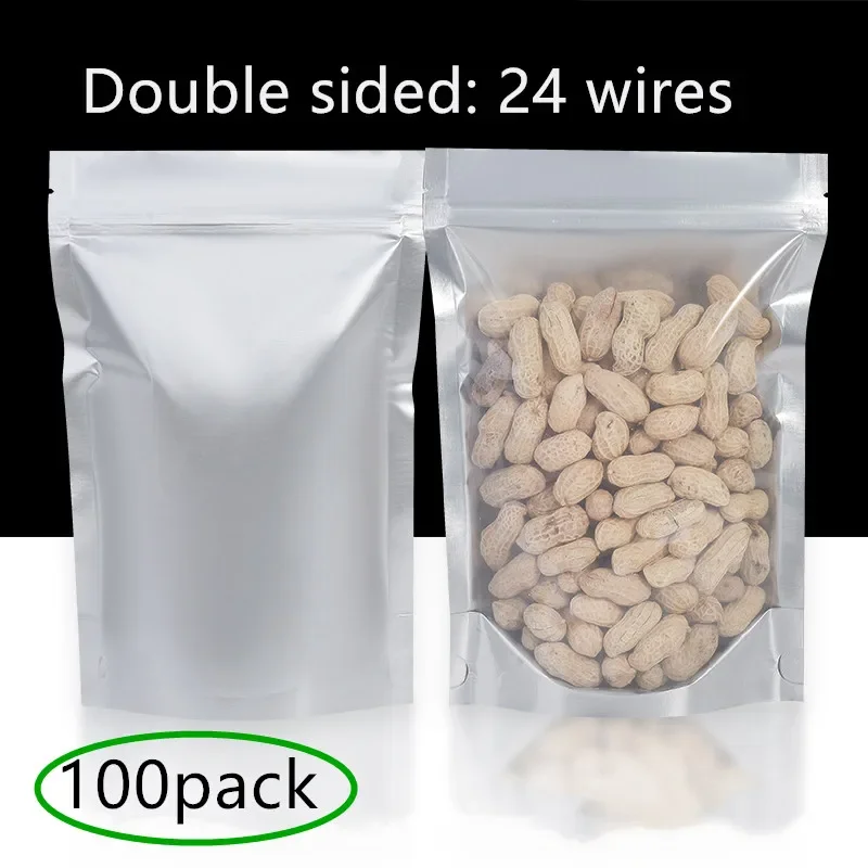 Clear Pure aluminum Foil Zip Lock Bag Ziplock Foil Bags Stand Up Silvery Metallic Plastic Packaging Pouch for Food Tea Candy
Clear Pure aluminum Foil Zip Lock Bag Ziplock Foil Bags Stand Up Silvery Metallic Plastic Packaging Pouch for Food Tea Candy
