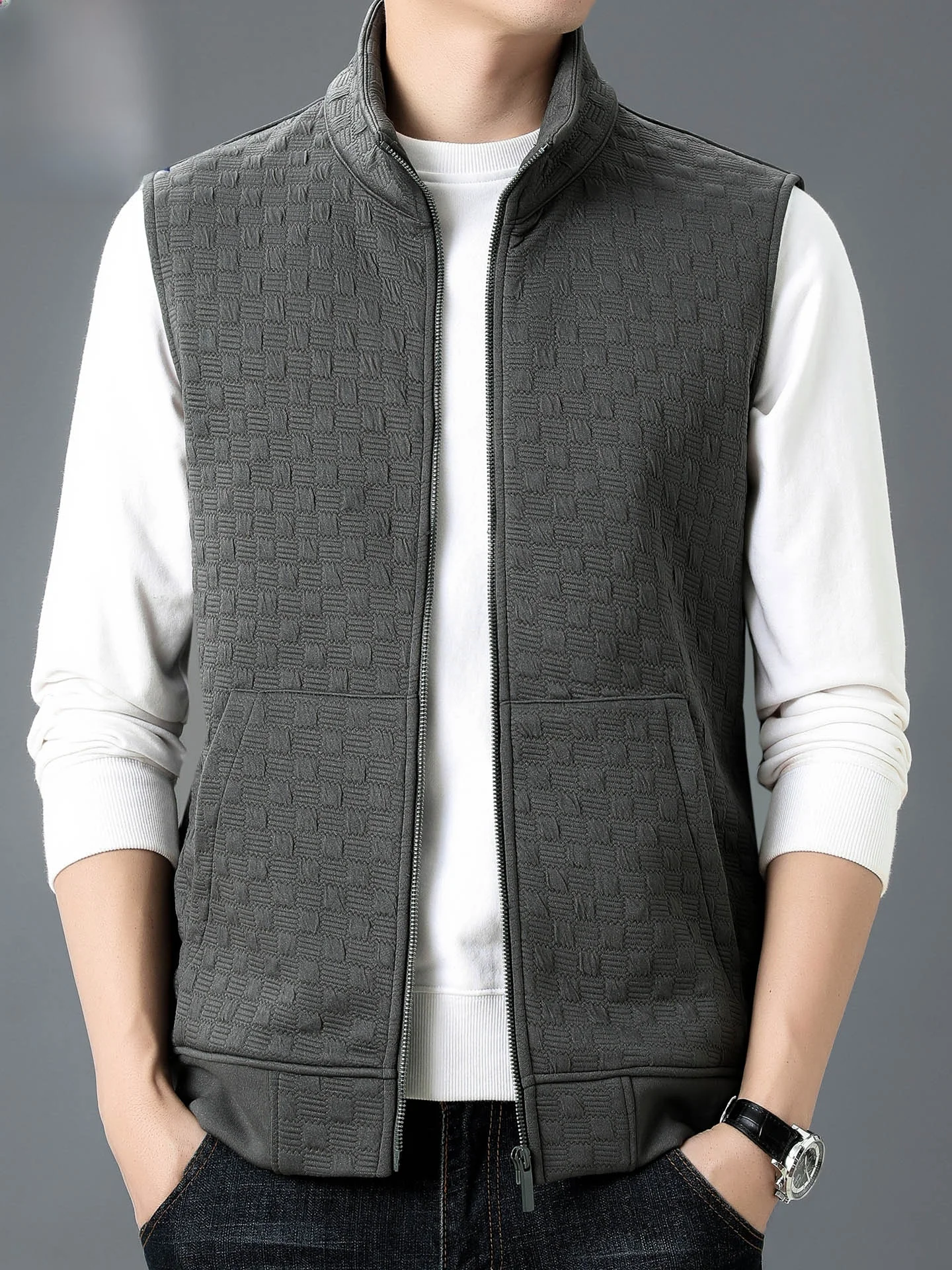TUCANO Brand Men's Knitted Vest Jaet Stand Collar Svel Casual Sle Faion Urban Busin Casual Polyester Fiber
TUCANO Brand Men's Knitted Vest Jaet Stand Collar Svel Casual Sle Faion Urban Busin Casual Polyester Fiber
