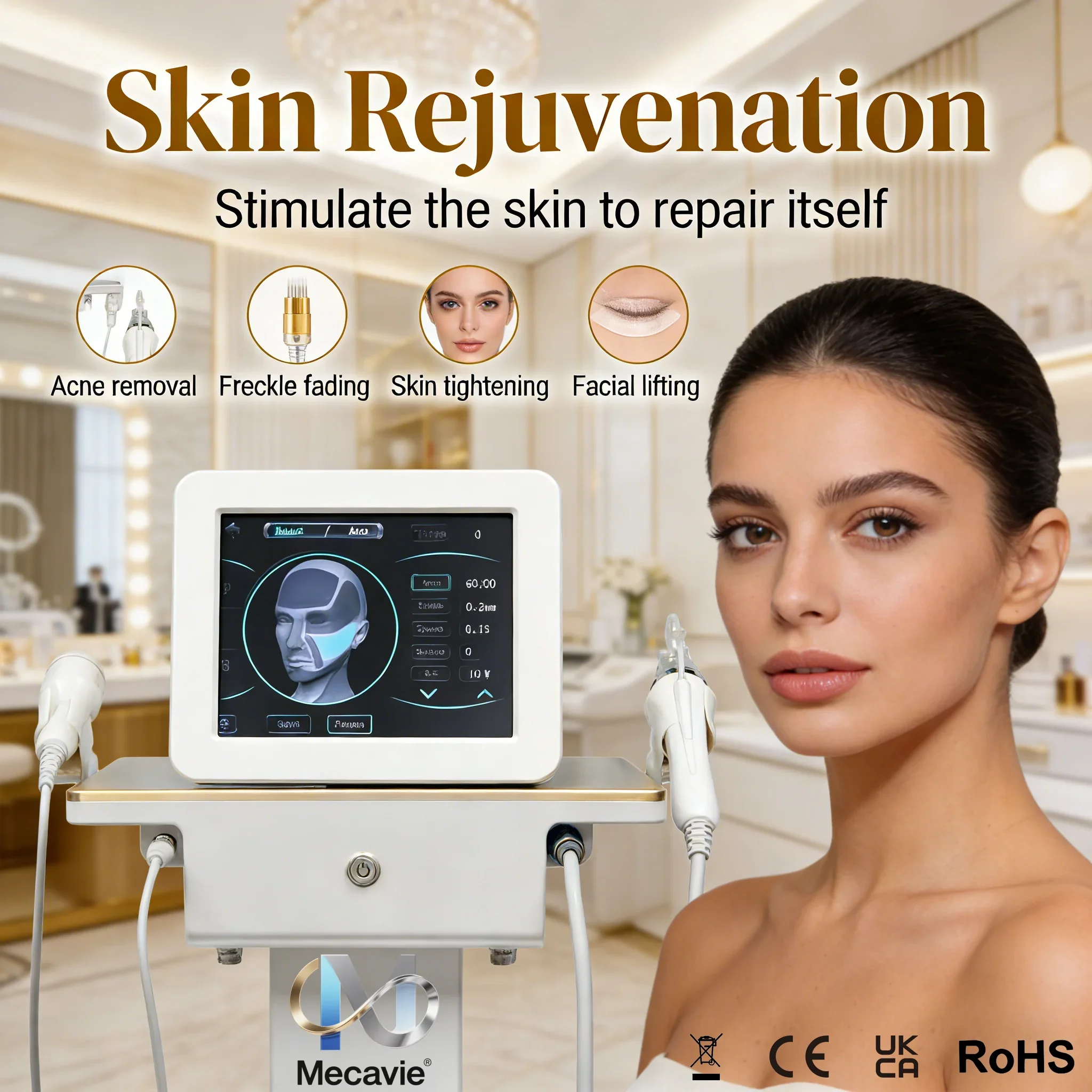 Multifunctional electric facial skin management imported into comprehensive instrument beauty salon for tightening and lifting
Multifunctional electric facial skin management imported into comprehensive instrument beauty salon for tightening and lifting