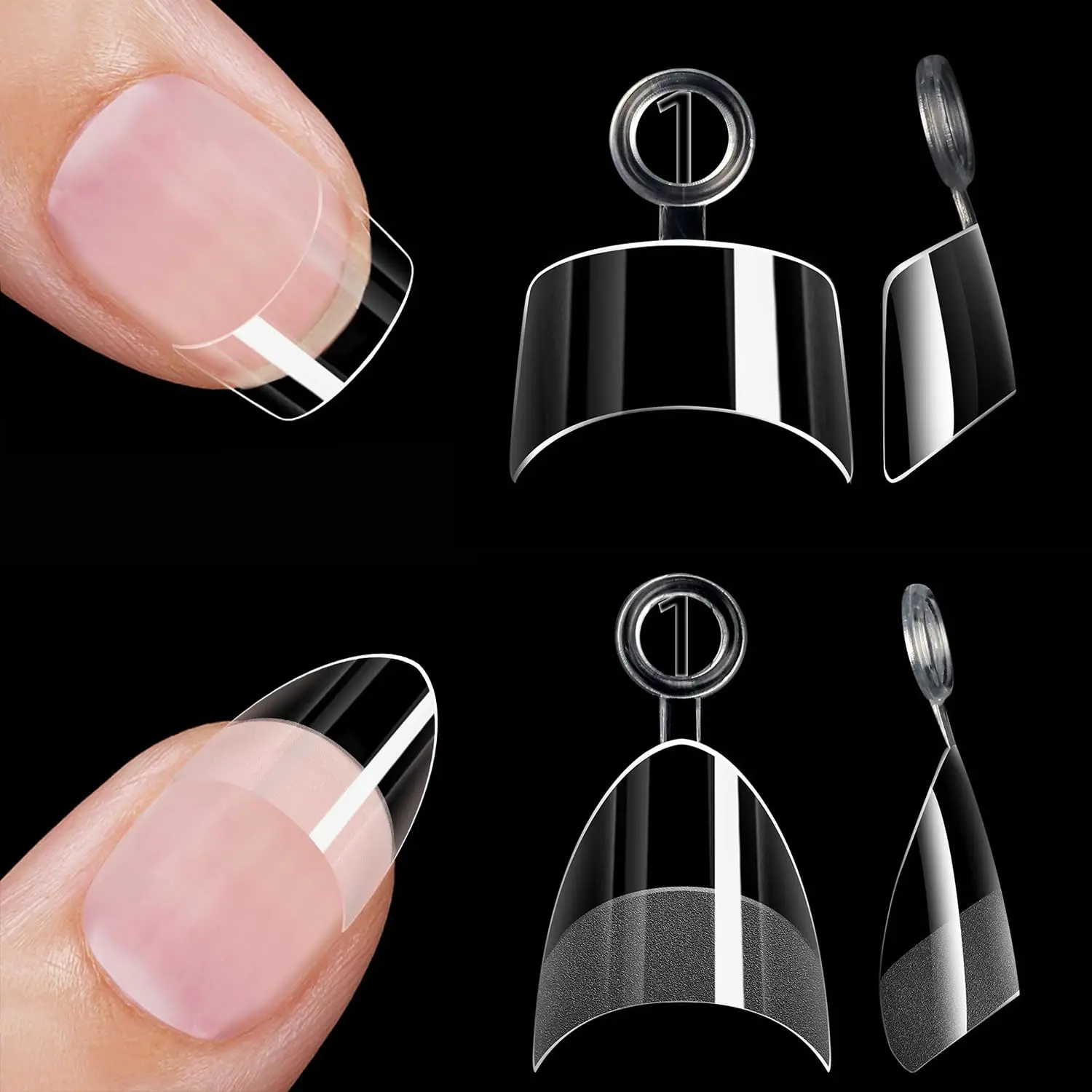 Extra Short Almond & Square Nail Tips 480Pcs, Half Cover Gel X Clear Set for Manicure DIY Home Salon 12 Sizes
Extra Short Almond & Square Nail Tips 480Pcs, Half Cover Gel X Clear Set for Manicure DIY Home Salon 12 Sizes