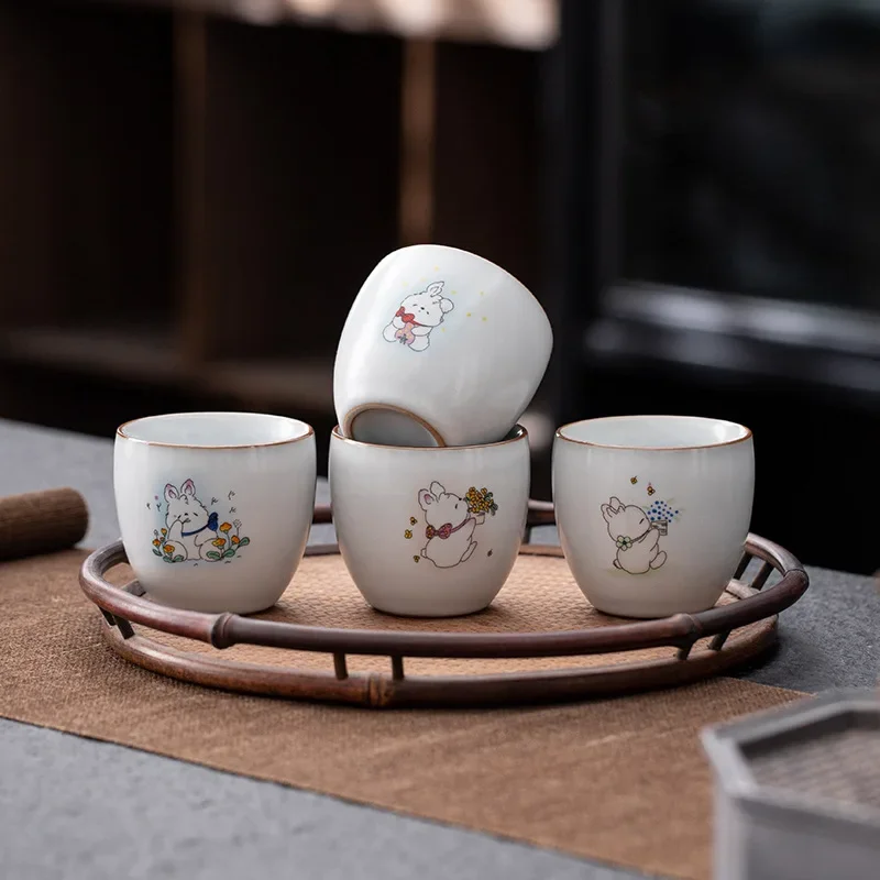 Ceramic Tea Cup Creative Cute Tea Mug Rabbit Buddha Pattern Dinnerware, 4Pcs/Set
Ceramic Tea Cup Creative Cute Tea Mug Rabbit Buddha Pattern Dinnerware, 4Pcs/Set