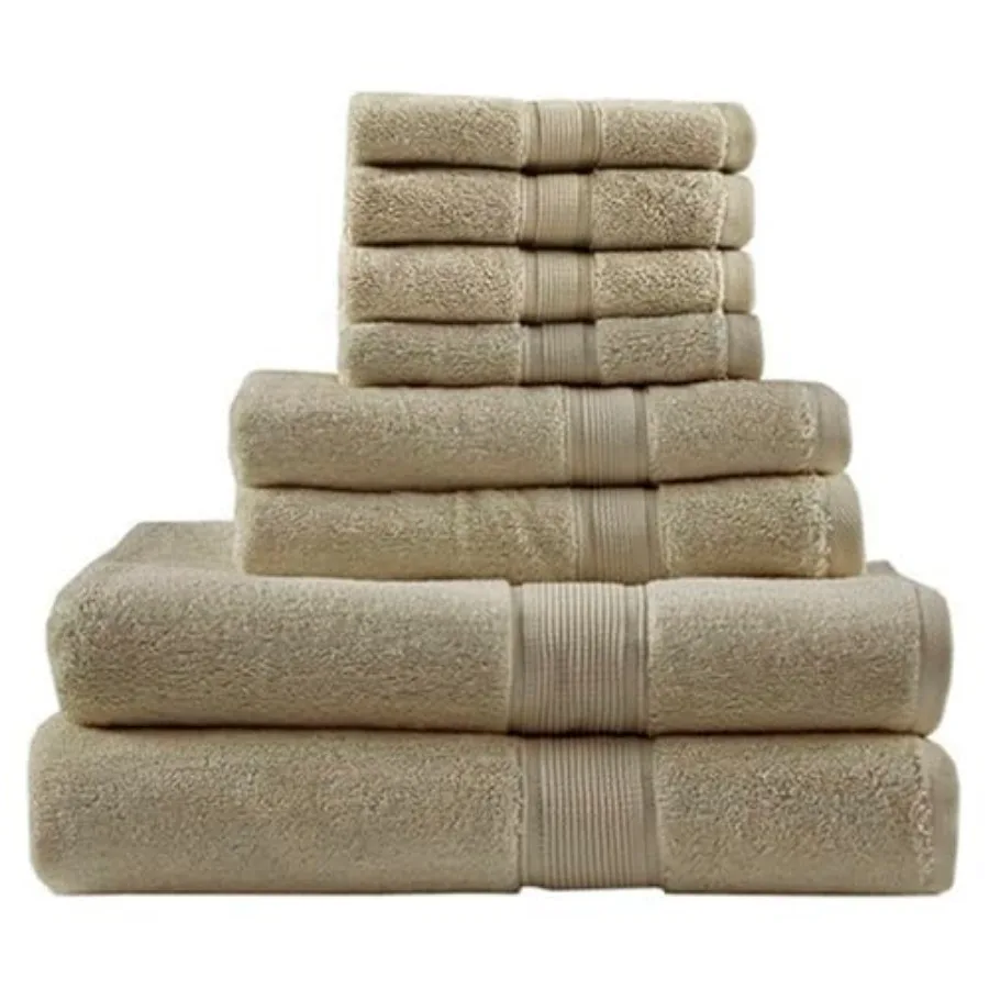 800GSM Bathroom Towel Set of 8 100% Cotton Bath Towel Set for Bathroom Luxurious Highly Absorbent 2 Bath Towels 2 Hand Towels 4
800GSM Bathroom Towel Set of 8 100% Cotton Bath Towel Set for Bathroom Luxurious Highly Absorbent 2 Bath Towels 2 Hand Towels 4