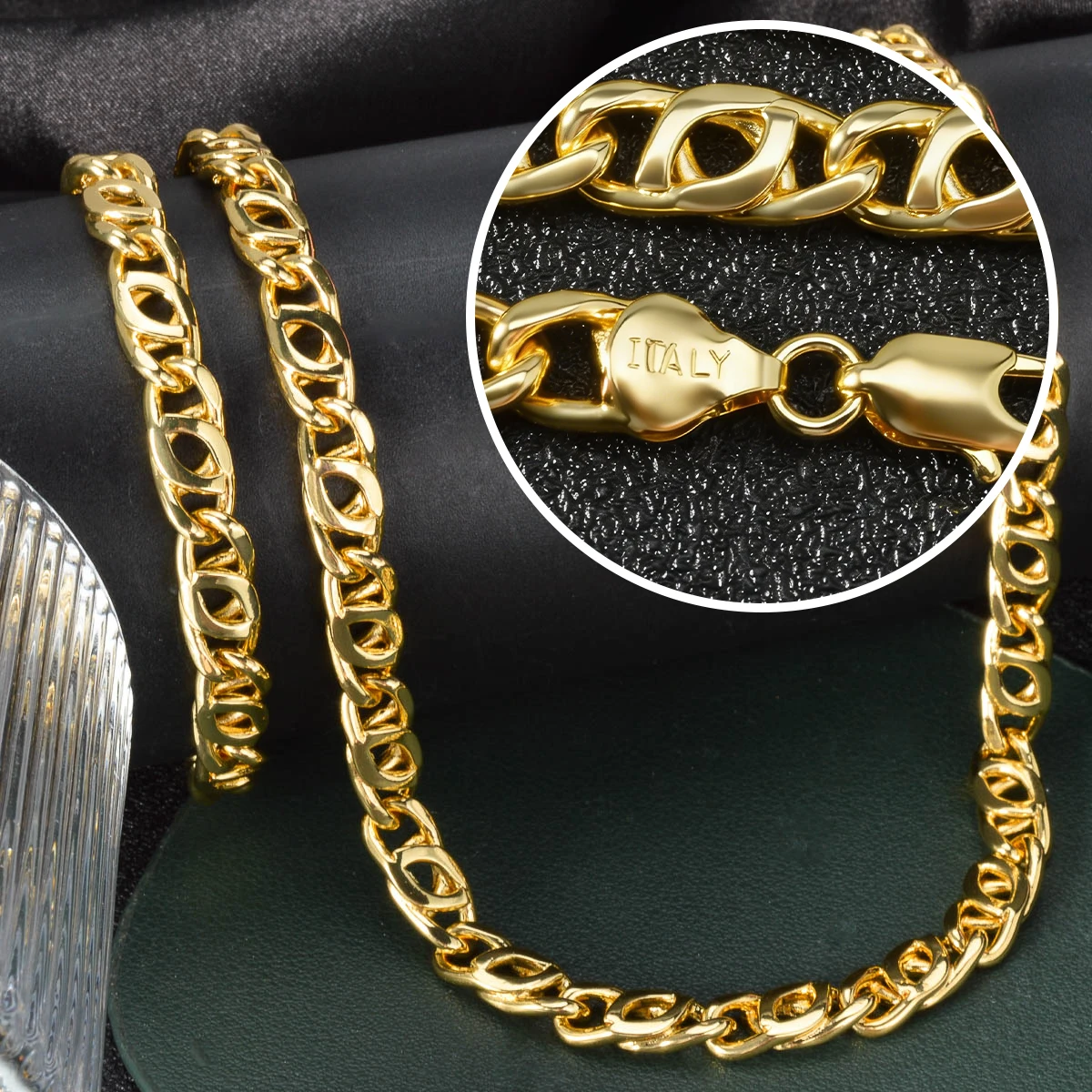Fashion Figaro Inspired Chain Jewelry Set Delicate Craft Necklack Hand Chain Bracelet Decorative Jewelry For Daily Wearing Use
Fashion Figaro Inspired Chain Jewelry Set Delicate Craft Necklack Hand Chain Bracelet Decorative Jewelry For Daily Wearing Use