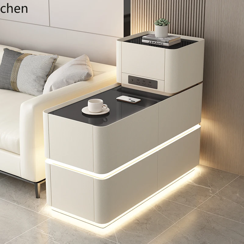 LXC Smart Sofa Side Cabinet Living Room Side Table Solid Wood Side Cabinet Simple Storage Cabinet Organizer
LXC Smart Sofa Side Cabinet Living Room Side Table Solid Wood Side Cabinet Simple Storage Cabinet Organizer