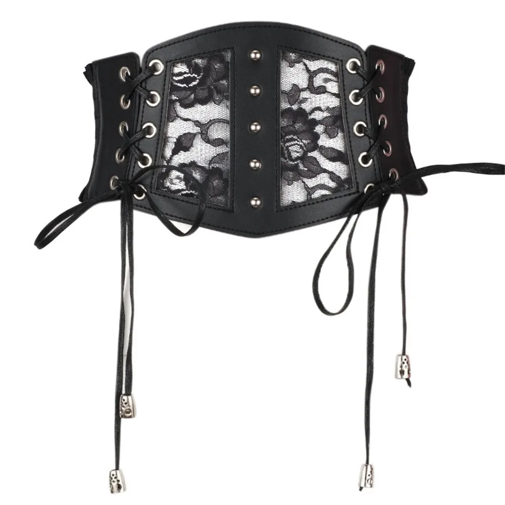 Punk Fashion Elastic Design Lace Belts Tie Rope Retro Style Corset Belts On Shirt Wide Belt Women
Punk Fashion Elastic Design Lace Belts Tie Rope Retro Style Corset Belts On Shirt Wide Belt Women