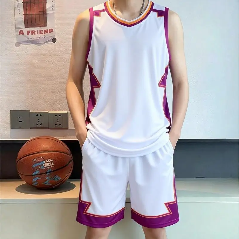 Men Sleeveless T-shirt Shorts Set Casual Classic Sports Basketball Contrasting Colors Mesh Breathable Sportswear Two-piece Set
Men Sleeveless T-shirt Shorts Set Casual Classic Sports Basketball Contrasting Colors Mesh Breathable Sportswear Two-piece Set