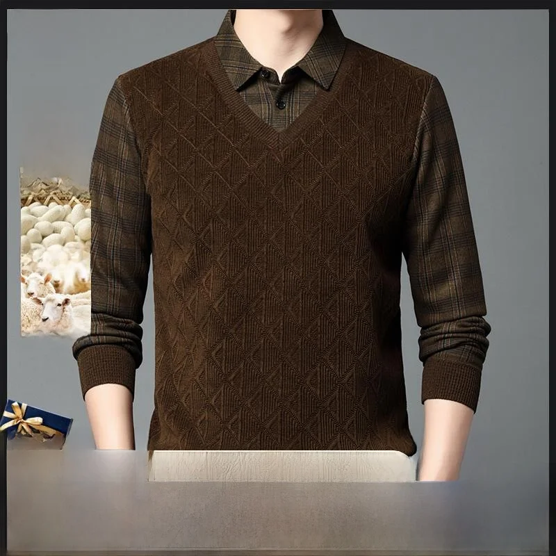 Мужской повседневный утепленный свитер Pierre Cardin 2025 из шерсти и шелка, модный, в городском стиле, с длинным рукавом, зимний
Мужской повседневный утепленный свитер Pierre Cardin 2025 из шерсти и шелка, модный, в городском стиле, с длинным рукавом, зимний