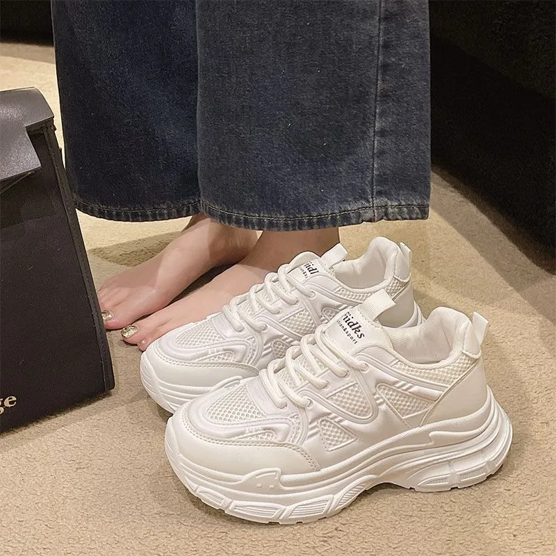 Lace-Up Chunky Bottom Vulcanized Shoes Ladies Breathable Mesh Platform Sneakers Women Non-Slip Thick Bottom Walking Shoes Woman
Lace-Up Chunky Bottom Vulcanized Shoes Ladies Breathable Mesh Platform Sneakers Women Non-Slip Thick Bottom Walking Shoes Woman