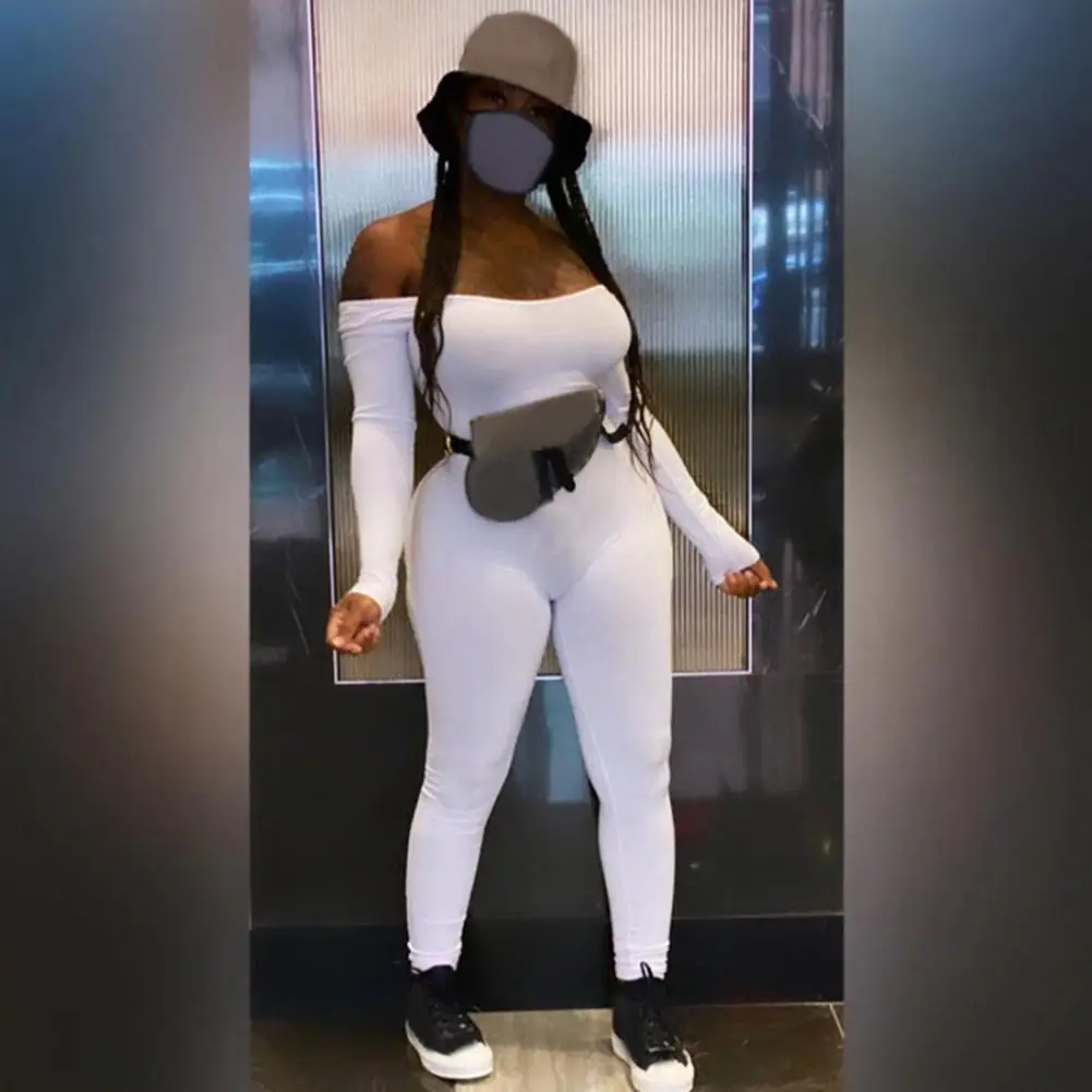 Women One-piece Outfit Skinny Jumpsuit High Elasticity Women's U Neck Jumpsuit with Long Sleeves Solid Color for Spring
Women One-piece Outfit Skinny Jumpsuit High Elasticity Women's U Neck Jumpsuit with Long Sleeves Solid Color for Spring
