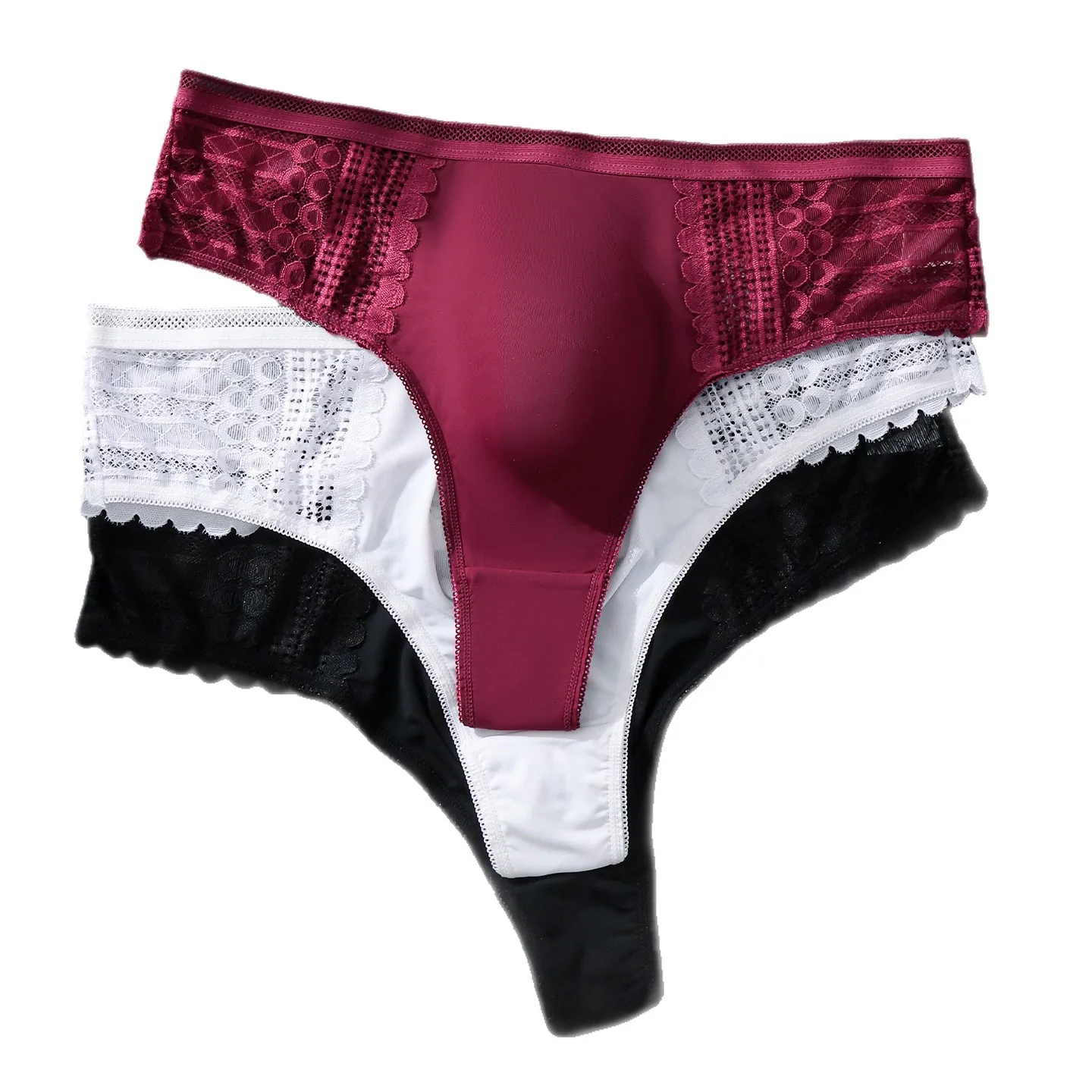 Men's Bulge Lace Hollow-Out Thong with 3D U-Convex Pouch Sexy Low-Rise T-Back Underwear Gays Erotic U Convex Pouch Daily Panties
Men's Bulge Lace Hollow-Out Thong with 3D U-Convex Pouch Sexy Low-Rise T-Back Underwear Gays Erotic U Convex Pouch Daily Panties