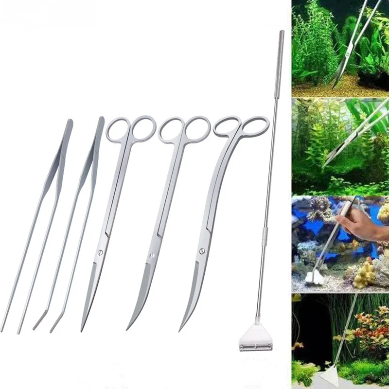 Aquarium Cleaning Tools StainlessSteel Straight/Bent Scissors Tweezers Glass Algae Remover Tools Fish Tank Cleaning Supplies
Aquarium Cleaning Tools StainlessSteel Straight/Bent Scissors Tweezers Glass Algae Remover Tools Fish Tank Cleaning Supplies