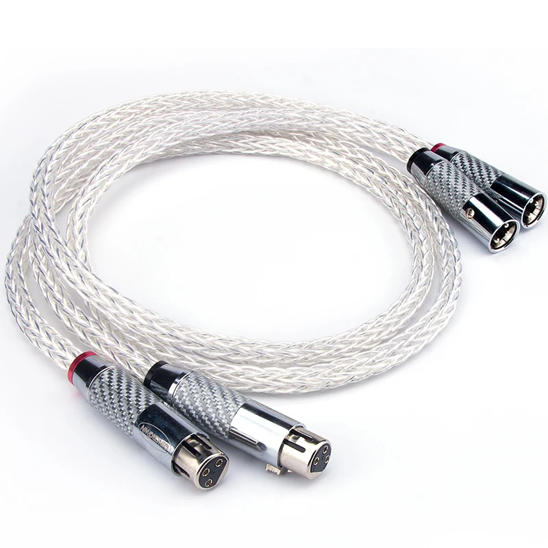 HIFI 8AG Balanced Audio Interconnect Cables Carbon Fiber XLR Cable Male to Female OCC Copper XLR Connector
HIFI 8AG Balanced Audio Interconnect Cables Carbon Fiber XLR Cable Male to Female OCC Copper XLR Connector
