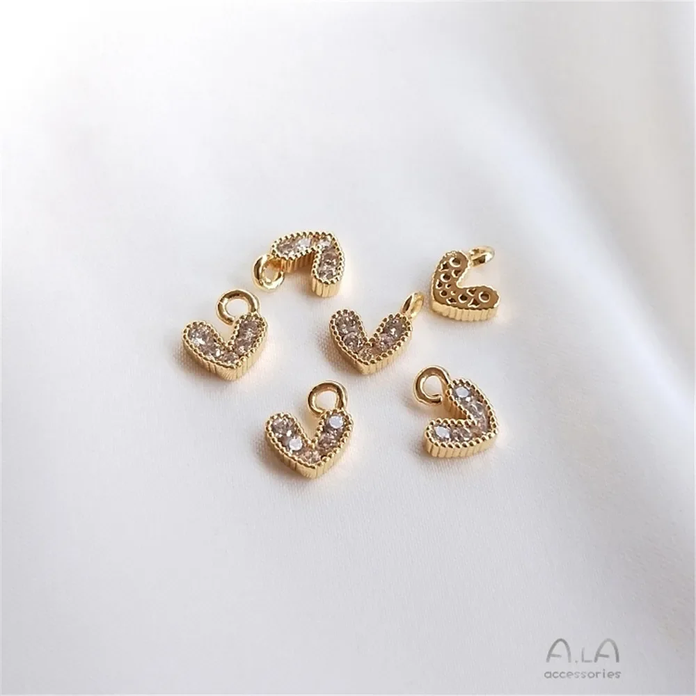 14K Gold Plated Inlaid zircon color zirconium heart shaped pendant diy bracelet head accessories
14K Gold Plated Inlaid zircon color zirconium heart shaped pendant diy bracelet head accessories