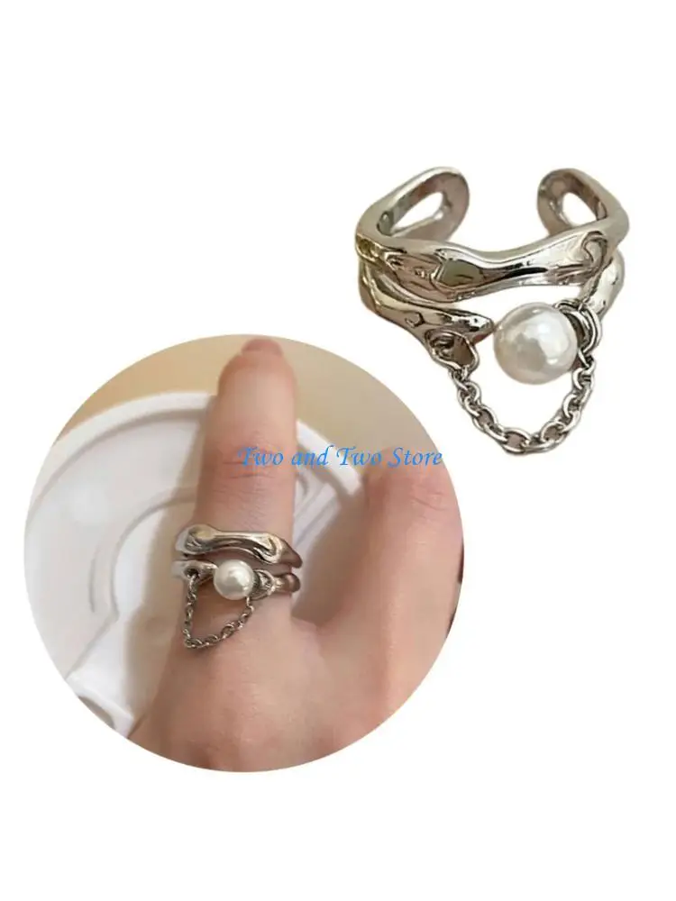 HX6F Delicate Tassels Dating Rings Double Layer Opening Rings Unique Finger Jewelry Alloy Texture for Party and Daily Wear
HX6F Delicate Tassels Dating Rings Double Layer Opening Rings Unique Finger Jewelry Alloy Texture for Party and Daily Wear