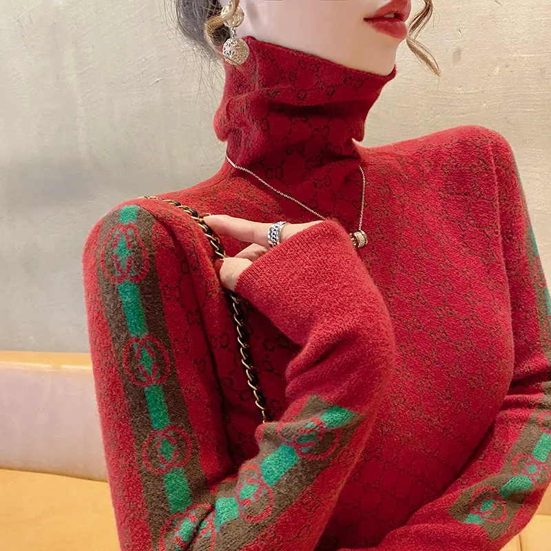 Women Turtleneck Sweater Autumn Winter Fashion Vintage Slim Elasticity Sweaters Female Comfortable Warm Knitted Wool Pullovers
Women Turtleneck Sweater Autumn Winter Fashion Vintage Slim Elasticity Sweaters Female Comfortable Warm Knitted Wool Pullovers