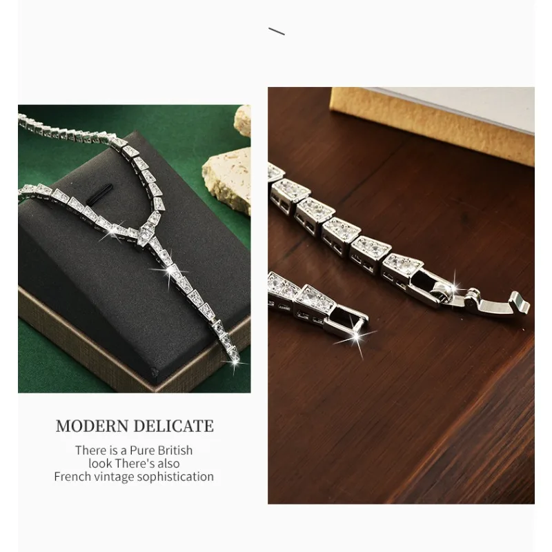Brand-new snake-shaped necklace, versatile snake collar, high-end and fashionable, collarbone chain
Brand-new snake-shaped necklace, versatile snake collar, high-end and fashionable, collarbone chain