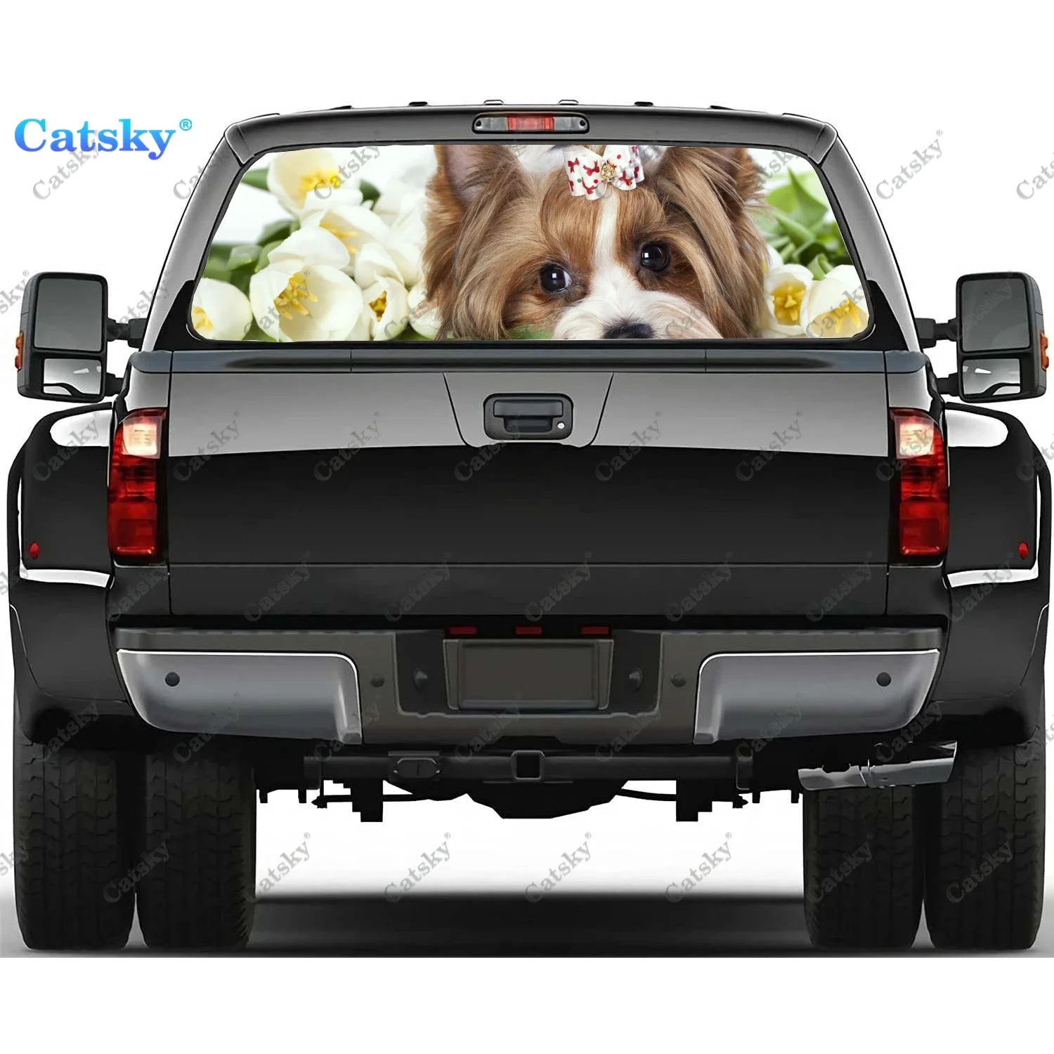 Yorkshire Terrier Rear Window Decals for Trucks,Pickup Window Decal,Rear Window Tint Graphic Perforated Vinyl Truck Stickers
Yorkshire Terrier Rear Window Decals for Trucks,Pickup Window Decal,Rear Window Tint Graphic Perforated Vinyl Truck Stickers