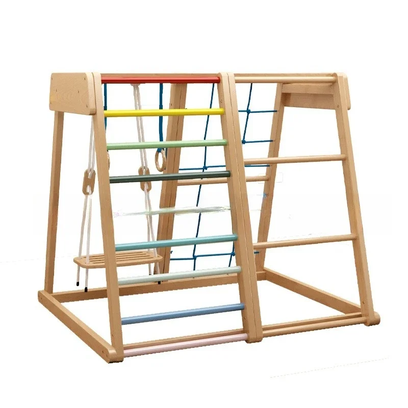 Children's Climbing Frame Beech Swing Ring Small Children's Indoor Rainbow Slide 
Children's Climbing Frame Beech Swing Ring Small Children's Indoor Rainbow Slide