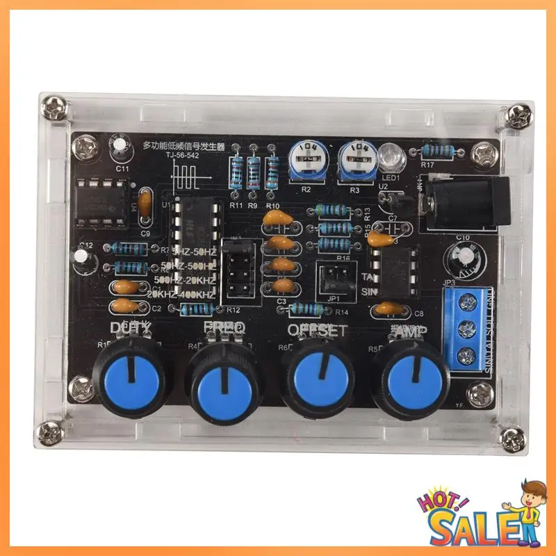 AB68 ICL8038 Высокоточный регулируемый генератор сигналов DIY Kit Синусоидальный трехугольный квадратный пилообразный выход 5 Гц-400 кГц
AB68 ICL8038 Высокоточный регулируемый генератор сигналов DIY Kit Синусоидальный трехугольный квадратный пилообразный выход 5 Гц-400 кГц