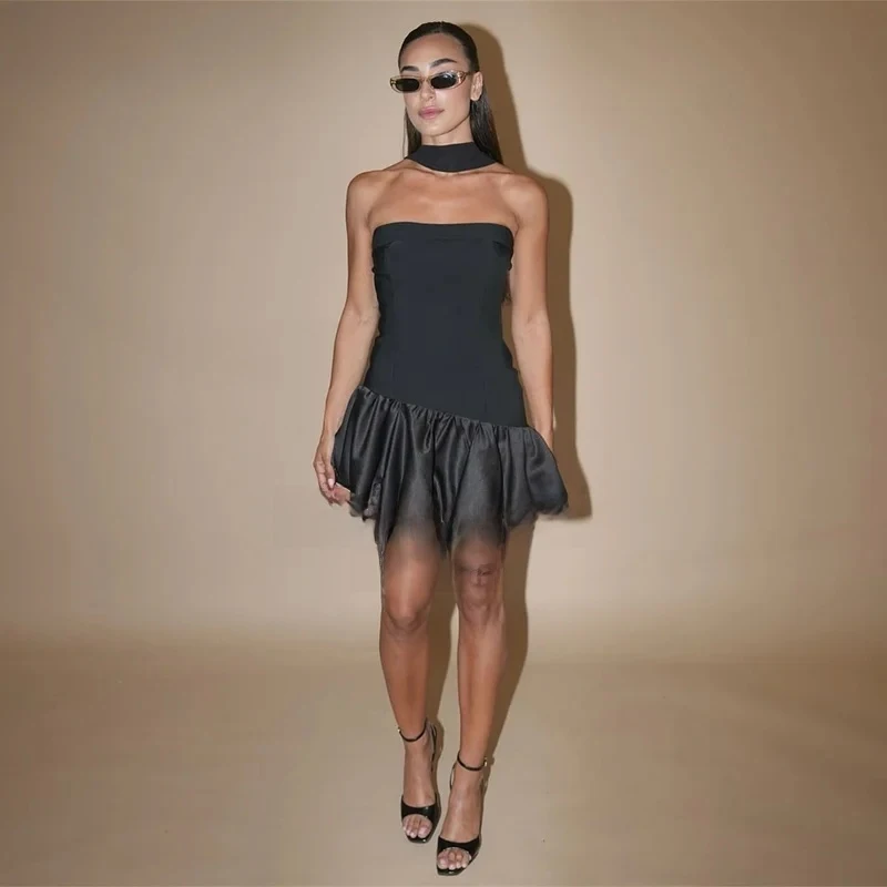 2026 Modern Black Prom Dress Mini Above Knee Robes De Cocktail Strapless Satin Plus Size Sexy Robe De Soirée Femme Customized
2026 Modern Black Prom Dress Mini Above Knee Robes De Cocktail Strapless Satin Plus Size Sexy Robe De Soirée Femme Customized