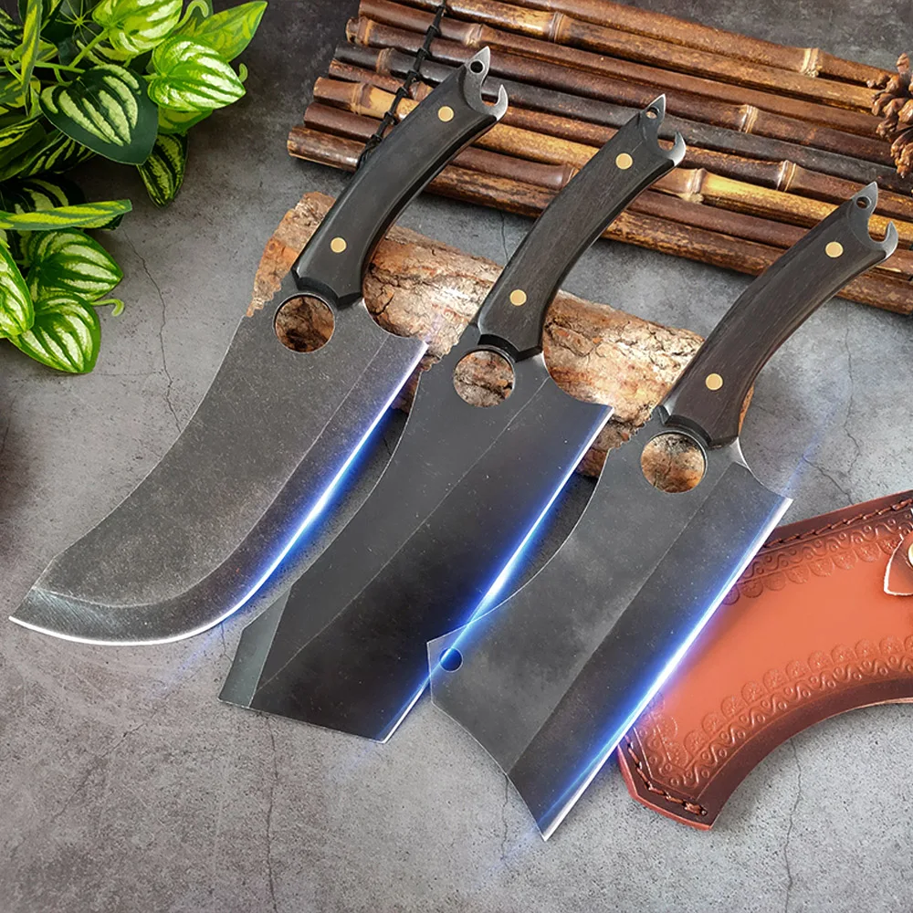 Handmade Forged Kitchen Knife 5Cr15mov Steel Cleaver Meat Knife Professional Butcher Chopping Knife 1-3PCS
Handmade Forged Kitchen Knife 5Cr15mov Steel Cleaver Meat Knife Professional Butcher Chopping Knife 1-3PCS