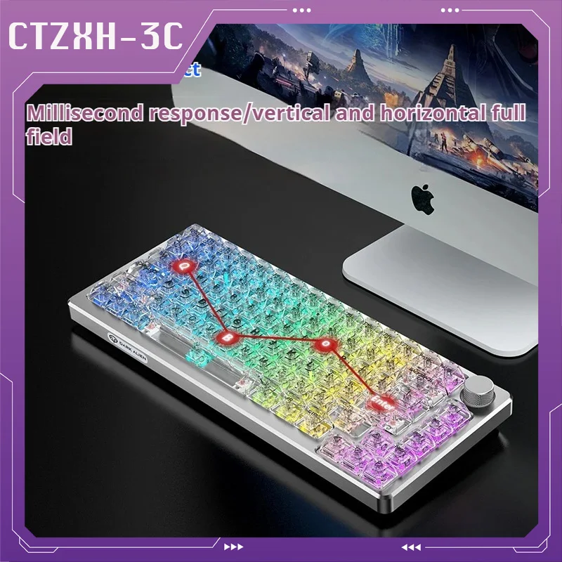 83-Key Rgb Wireless Wired Bluetooth Tri-Mode Mechanical Keyboard Transparent Hot Swap Game Esports Aluminum Alloy Gaming Keybaor
83-Key Rgb Wireless Wired Bluetooth Tri-Mode Mechanical Keyboard Transparent Hot Swap Game Esports Aluminum Alloy Gaming Keybaor