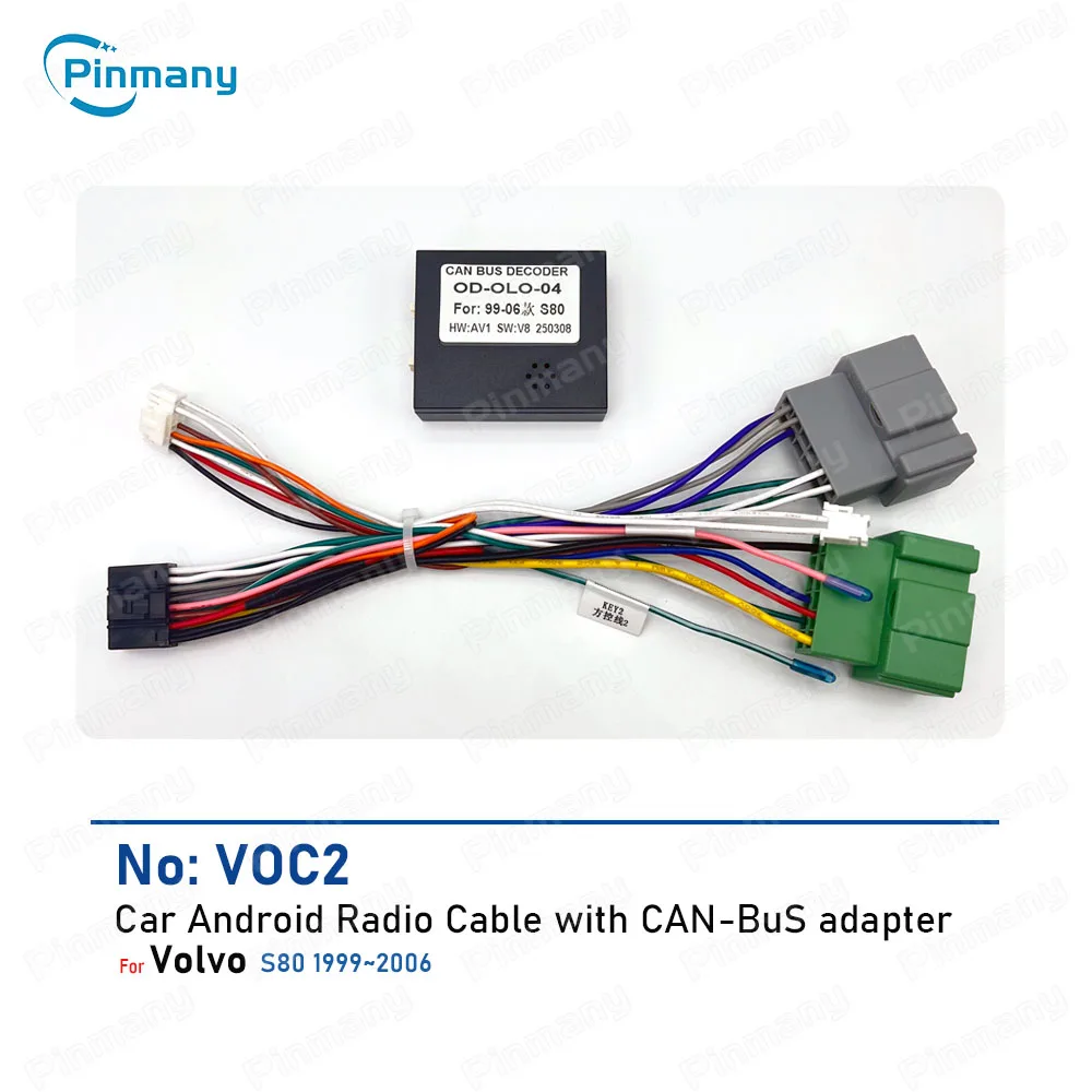 For Volvo S80 form 1999~2006 Car Android Head Unit Cable Adapter Power Wiring Harness audio Connector OUDI CAN Bus Decoder VOC2
For Volvo S80 form 1999~2006 Car Android Head Unit Cable Adapter Power Wiring Harness audio Connector OUDI CAN Bus Decoder VOC2