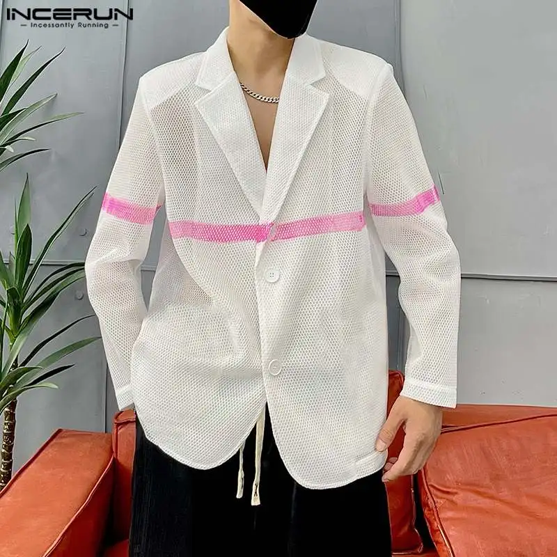 INCERUN Tops 2024 Korean Style New Men's Mesh Contrast Color Design Suit Coats Casual Streetwear Male Long Sleeved Blazer S-5XL
INCERUN Tops 2024 Korean Style New Men's Mesh Contrast Color Design Suit Coats Casual Streetwear Male Long Sleeved Blazer S-5XL