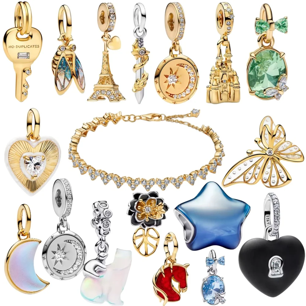 2026 New Golden Tower Tea Bag Butterfly Cicada Charm Cat Key Bead Bracelet for Women DIY Jewelry whait heart zircon chain
2026 New Golden Tower Tea Bag Butterfly Cicada Charm Cat Key Bead Bracelet for Women DIY Jewelry whait heart zircon chain