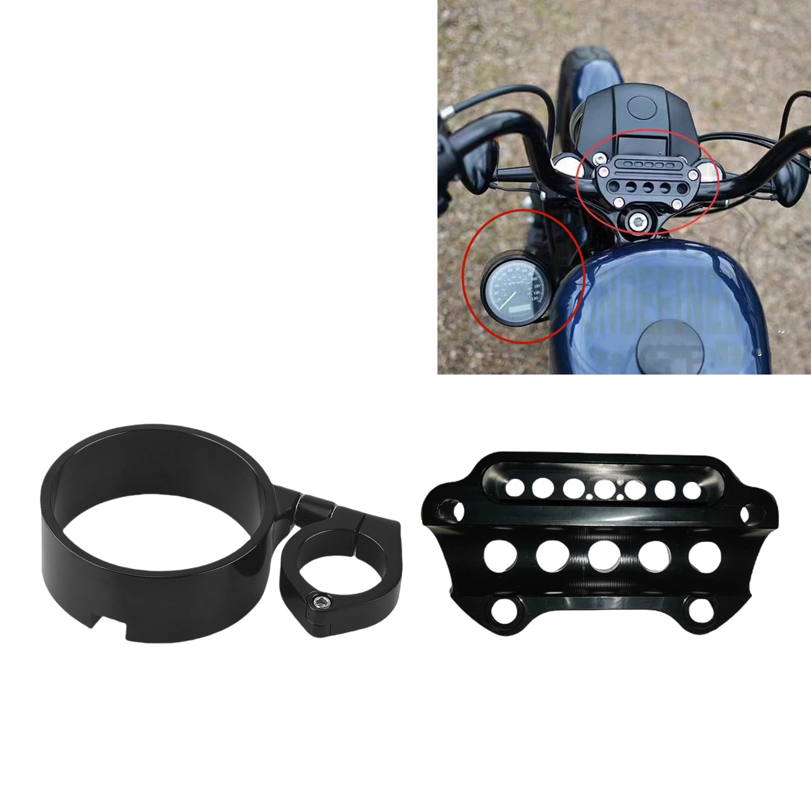 Speedometer Side Mount Speedo Relocation Ring Bracket+Indicator Handlebar Riser Clamp For Harley Sportster 48 883 XL 1200 XL1200
Speedometer Side Mount Speedo Relocation Ring Bracket+Indicator Handlebar Riser Clamp For Harley Sportster 48 883 XL 1200 XL1200