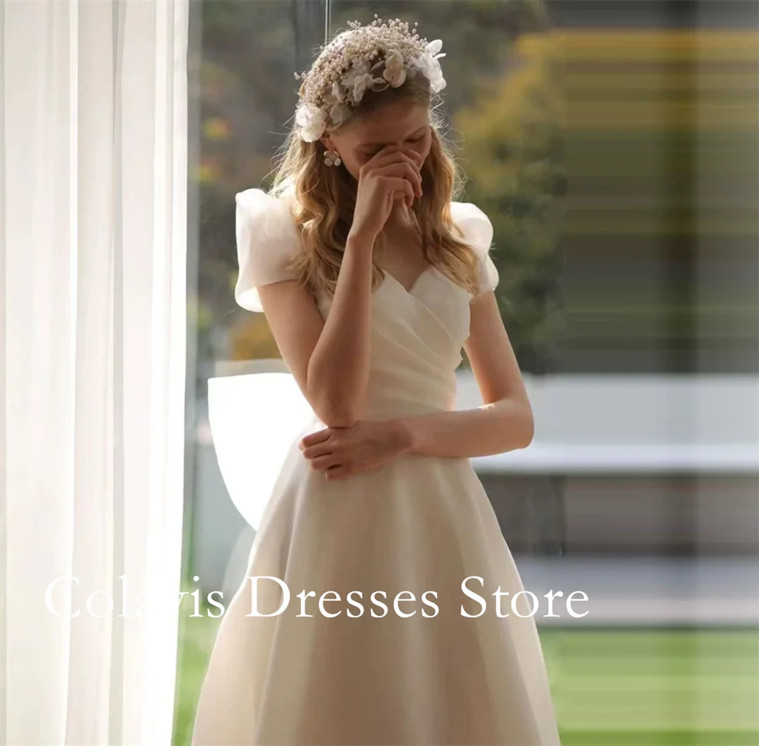 Fanan Sweetheart Organza Ivory Puff Sleeves Wedding Dress with Bow Princess Customized Bridal Party Gown Vestidos De Novia
Fanan Sweetheart Organza Ivory Puff Sleeves Wedding Dress with Bow Princess Customized Bridal Party Gown Vestidos De Novia
