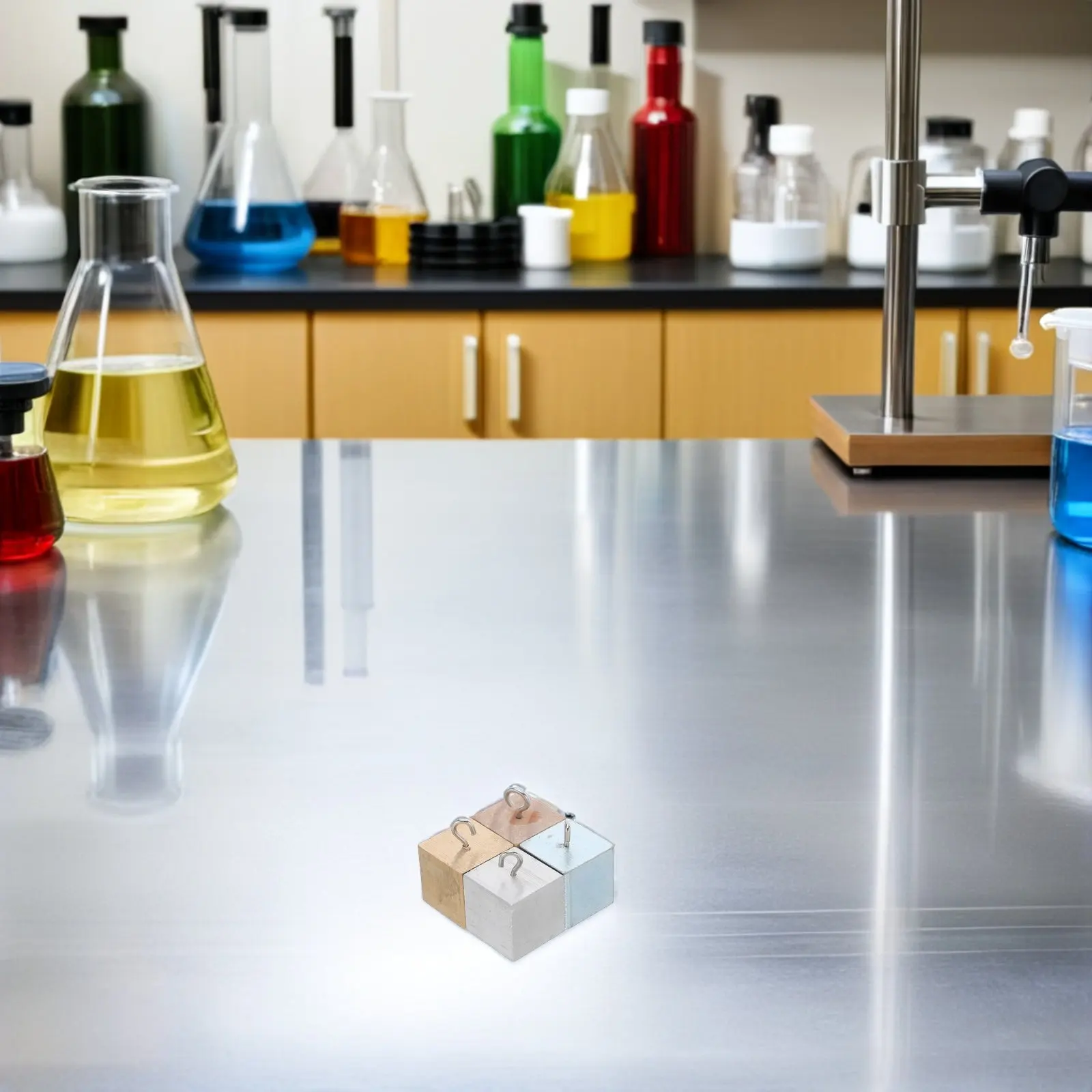 4Pcs Density Block Set 2Cm Precision Cubes Brass Iron Aluminum Wood with Hooks for Science Classroom Display Density Teaching
4Pcs Density Block Set 2Cm Precision Cubes Brass Iron Aluminum Wood with Hooks for Science Classroom Display Density Teaching