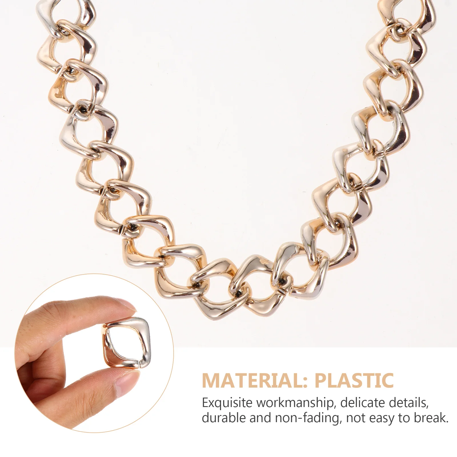 100pcs Durable Twisted Chains Rose Gold Plastic Chains Diy Materials Jewelry Making Accessories Hip Hop Decoration 
100pcs Durable Twisted Chains Rose Gold Plastic Chains Diy Materials Jewelry Making Accessories Hip Hop Decoration