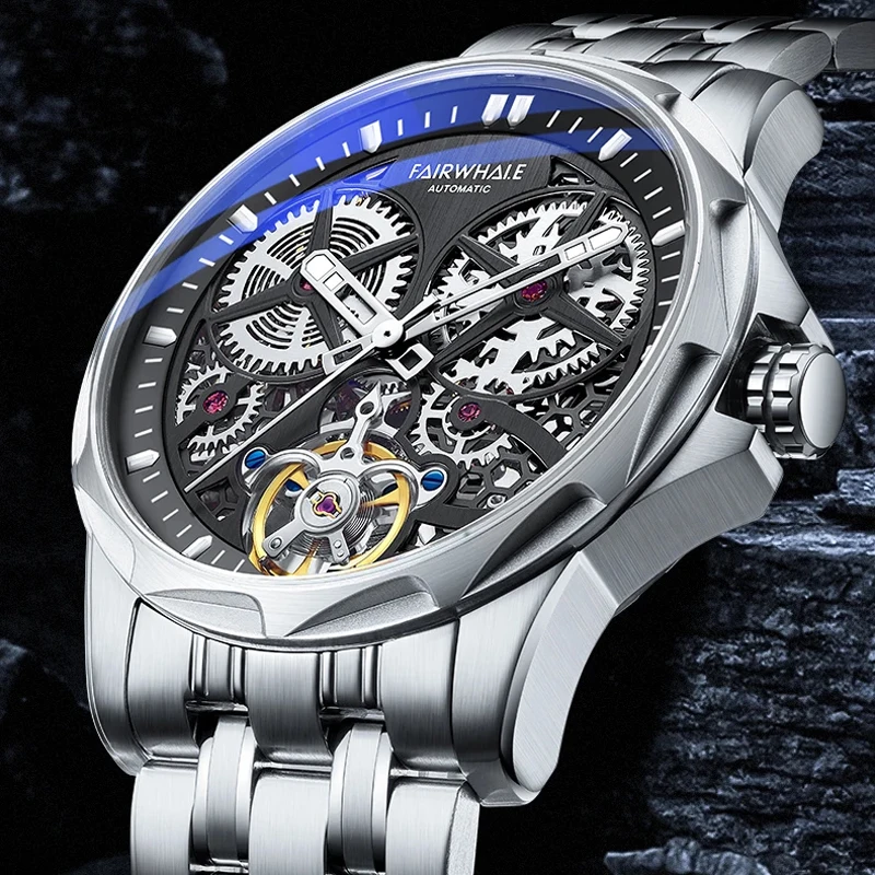 Mark Fairwhale Brand High Quality Stainless Steel Skeleton Mechanical Watch for Men Luxury Automatic Tourbillon Watches Mens
Mark Fairwhale Brand High Quality Stainless Steel Skeleton Mechanical Watch for Men Luxury Automatic Tourbillon Watches Mens