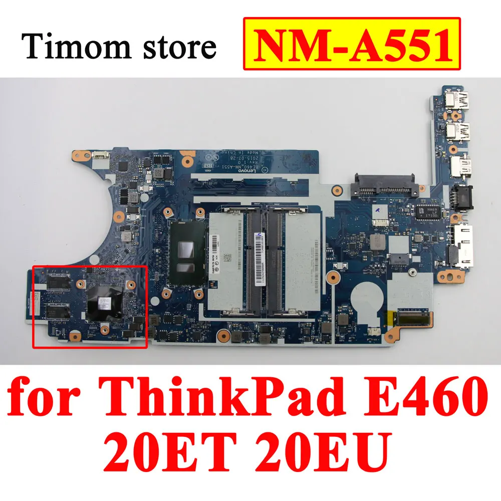i7-6500U i5-6200U i3-6100U UMA DIS R7 R5 2G for ThinkPad E460 20ET 20EU Original Laptop Motherboard with GPU BE460 NM-A551
i7-6500U i5-6200U i3-6100U UMA DIS R7 R5 2G for ThinkPad E460 20ET 20EU Original Laptop Motherboard with GPU BE460 NM-A551
