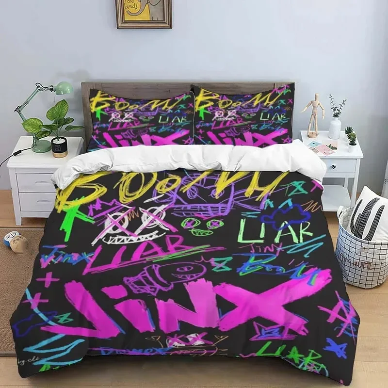 Cartoon Jinx Arcane League of Legends Bedding Set Twin Queen King Full Size Single Double Duvet Cover Pillowcase Bed Boys Girls
Cartoon Jinx Arcane League of Legends Bedding Set Twin Queen King Full Size Single Double Duvet Cover Pillowcase Bed Boys Girls