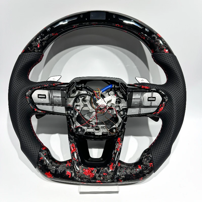 Red forged carbon fiber LED speed display steering wheel for Toyota Alphard
Red forged carbon fiber LED speed display steering wheel for Toyota Alphard