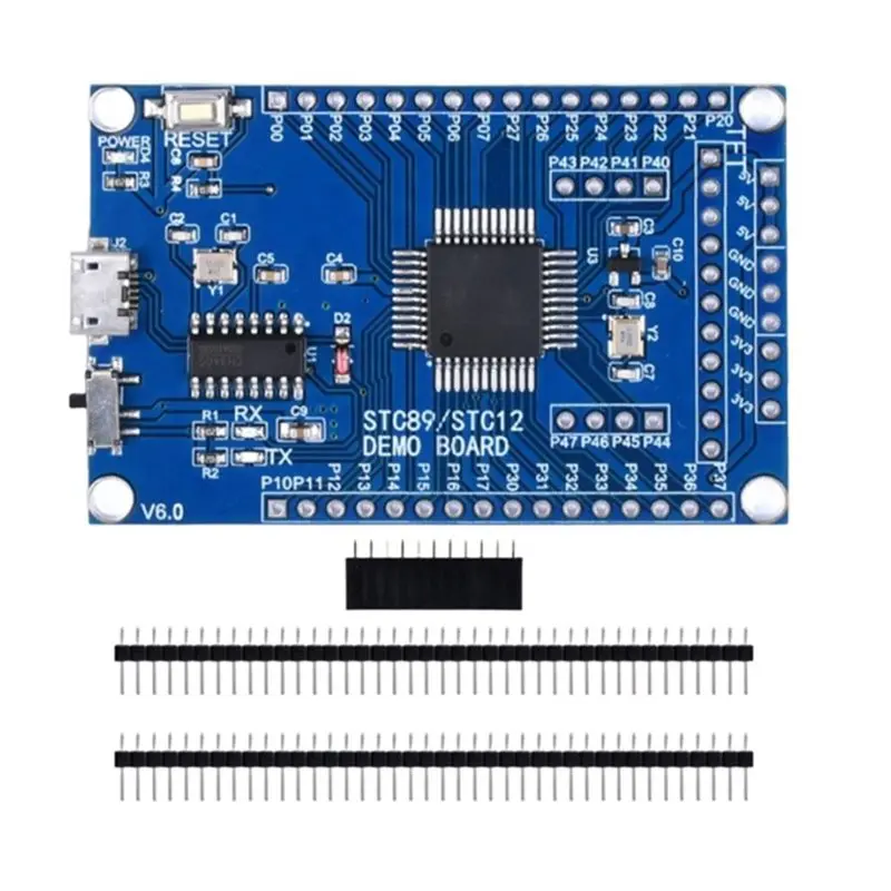 B03B-Core Board STC89C52RC 51 Series SCM Development Board Learning Board Minimum System CH340 Micro USB