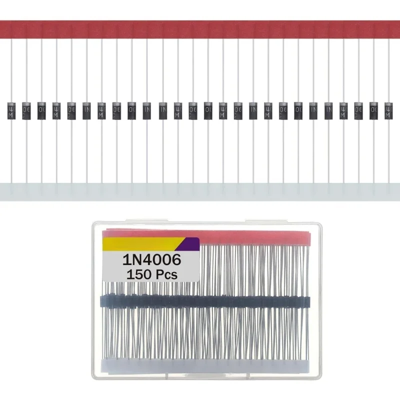1N4006 Rectifier Diode 1A 800V IN4006 4006 Axial 1Amp 800Volt Rectifier Diode Rectifier Diodes DO-41 (Pack of 150)
1N4006 Rectifier Diode 1A 800V IN4006 4006 Axial 1Amp 800Volt Rectifier Diode Rectifier Diodes DO-41 (Pack of 150)