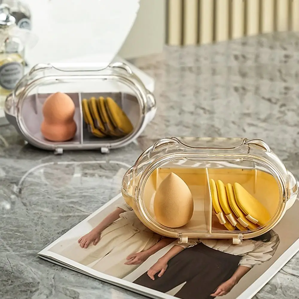 Cartoon Powder Puff Storage Rack Cat Ear Shape 2 Grids Cosmetic Makeup Case Sealable Large Capacity Cute Beauty Egg Shelf
Cartoon Powder Puff Storage Rack Cat Ear Shape 2 Grids Cosmetic Makeup Case Sealable Large Capacity Cute Beauty Egg Shelf