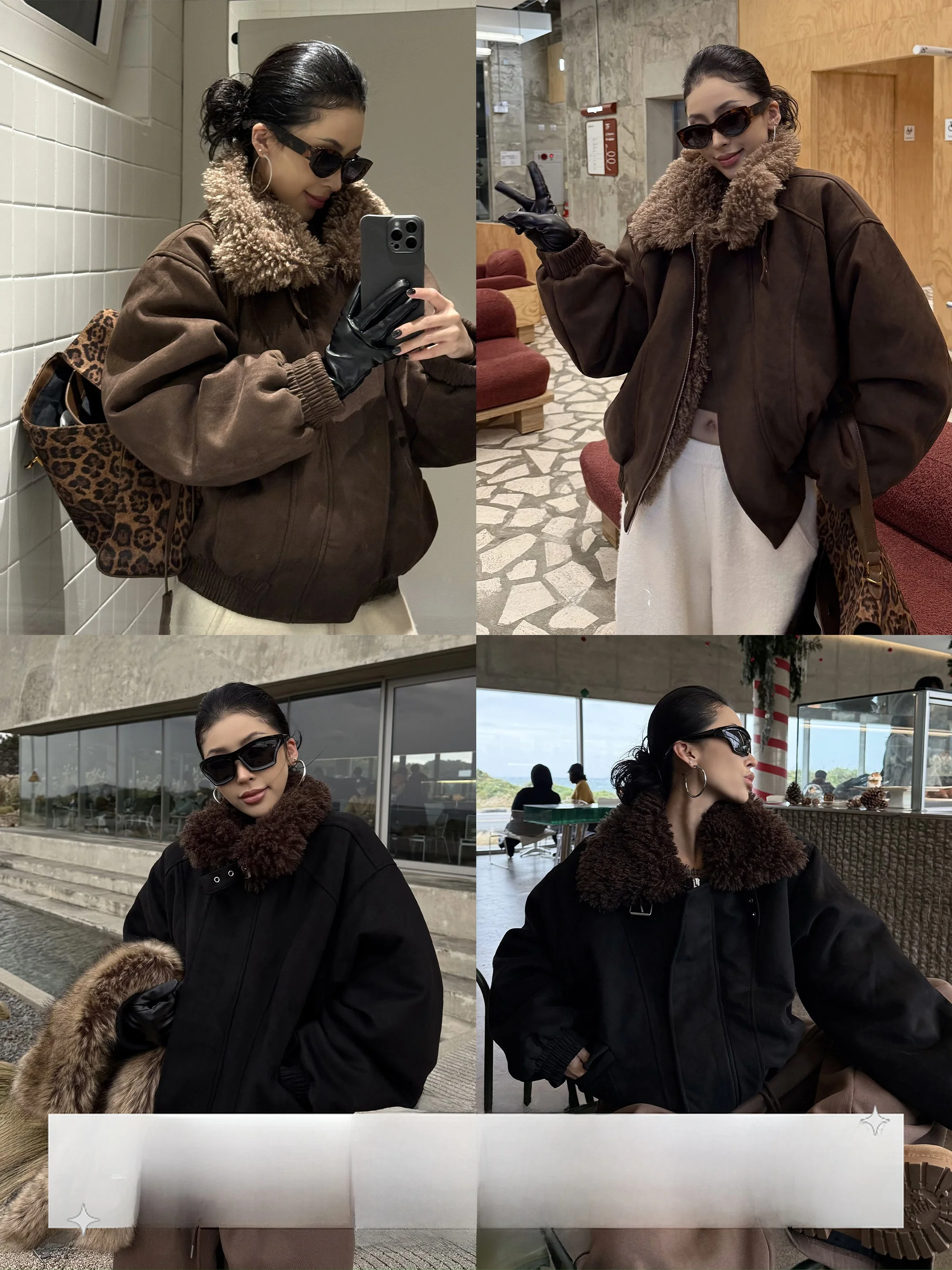 Wildern Zero Women's Thiened Jaet with Fur Collar Loose Fit Casual Sle Autumn Winter New Arrival American Retro Sle
Wildern Zero Women's Thiened Jaet with Fur Collar Loose Fit Casual Sle Autumn Winter New Arrival American Retro Sle