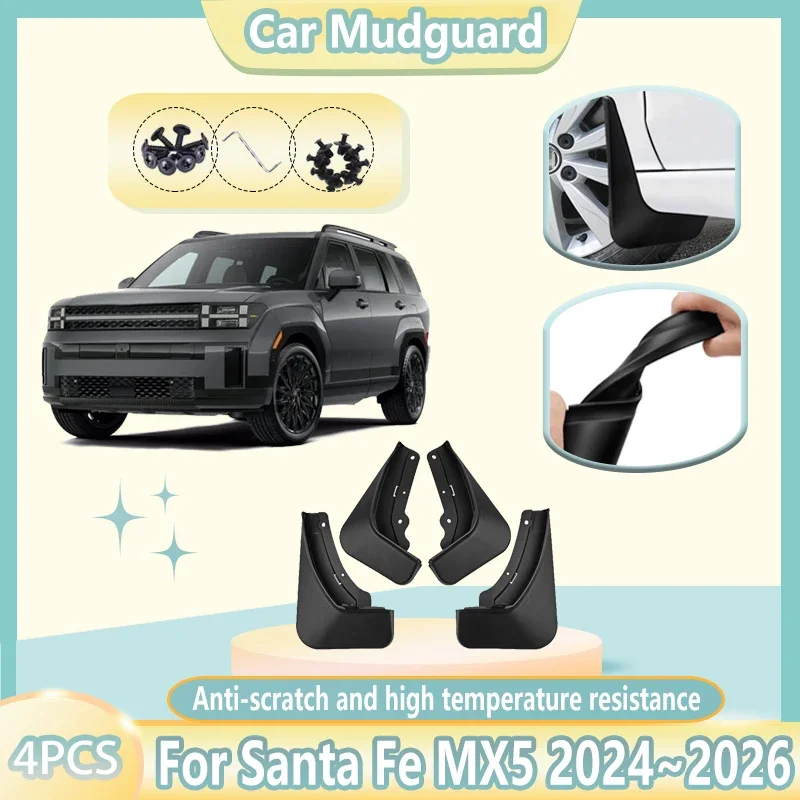 Car Wheel Fender Flares For Hyundai Santa Fe Accessories MX5 2024 2025 2026 Anti-splash Mud Guards Front Rear Mudguards Mudflaps
Car Wheel Fender Flares For Hyundai Santa Fe Accessories MX5 2024 2025 2026 Anti-splash Mud Guards Front Rear Mudguards Mudflaps