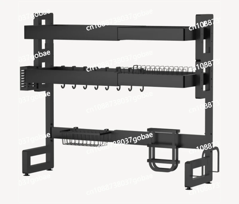 Выдвижная сливная полка для раковины, кухонная полка для хранения 
Выдвижная сливная полка для раковины, кухонная полка для хранения