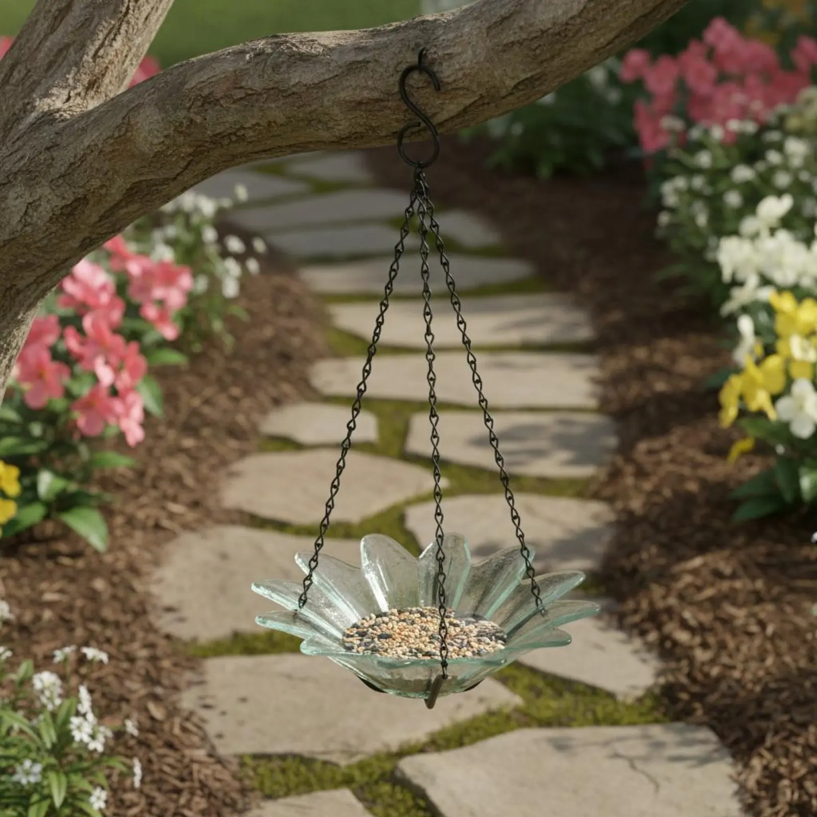 Daisy Bird Feeder Flower Shaped Hanging Bird Feeder Garden Decor Decorative Weather-Resistant for Patio
Daisy Bird Feeder Flower Shaped Hanging Bird Feeder Garden Decor Decorative Weather-Resistant for Patio