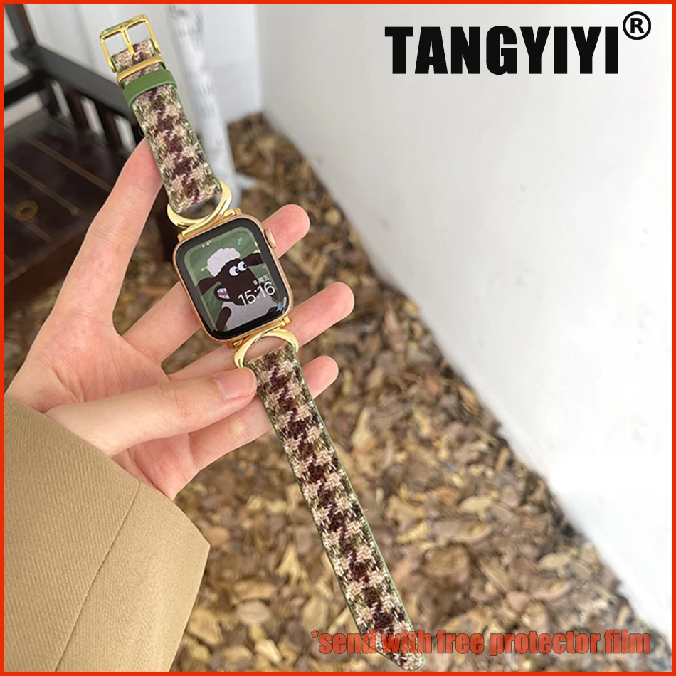 Ремешок из шерстяной кожи для Apple Watch Band Ultra 49 38 41 40 44 45 42 мм, женский браслет для наручных часов IWatch Series 9 8 7 6 SE 5 4 3
Ремешок из шерстяной кожи для Apple Watch Band Ultra 49 38 41 40 44 45 42 мм, женский браслет для наручных часов IWatch Series 9 8 7 6 SE 5 4 3