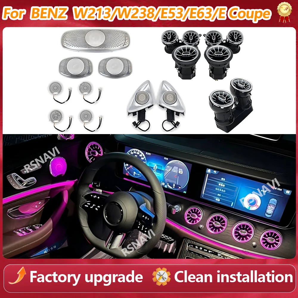 64 Colours LED Air Vents 3D/4D Rotate Tweeter Speaker For Mercedes Benz W213 W238 E53 E63 E-Coupe Car Lnterior Decorative Lights
64 Colours LED Air Vents 3D/4D Rotate Tweeter Speaker For Mercedes Benz W213 W238 E53 E63 E-Coupe Car Lnterior Decorative Lights