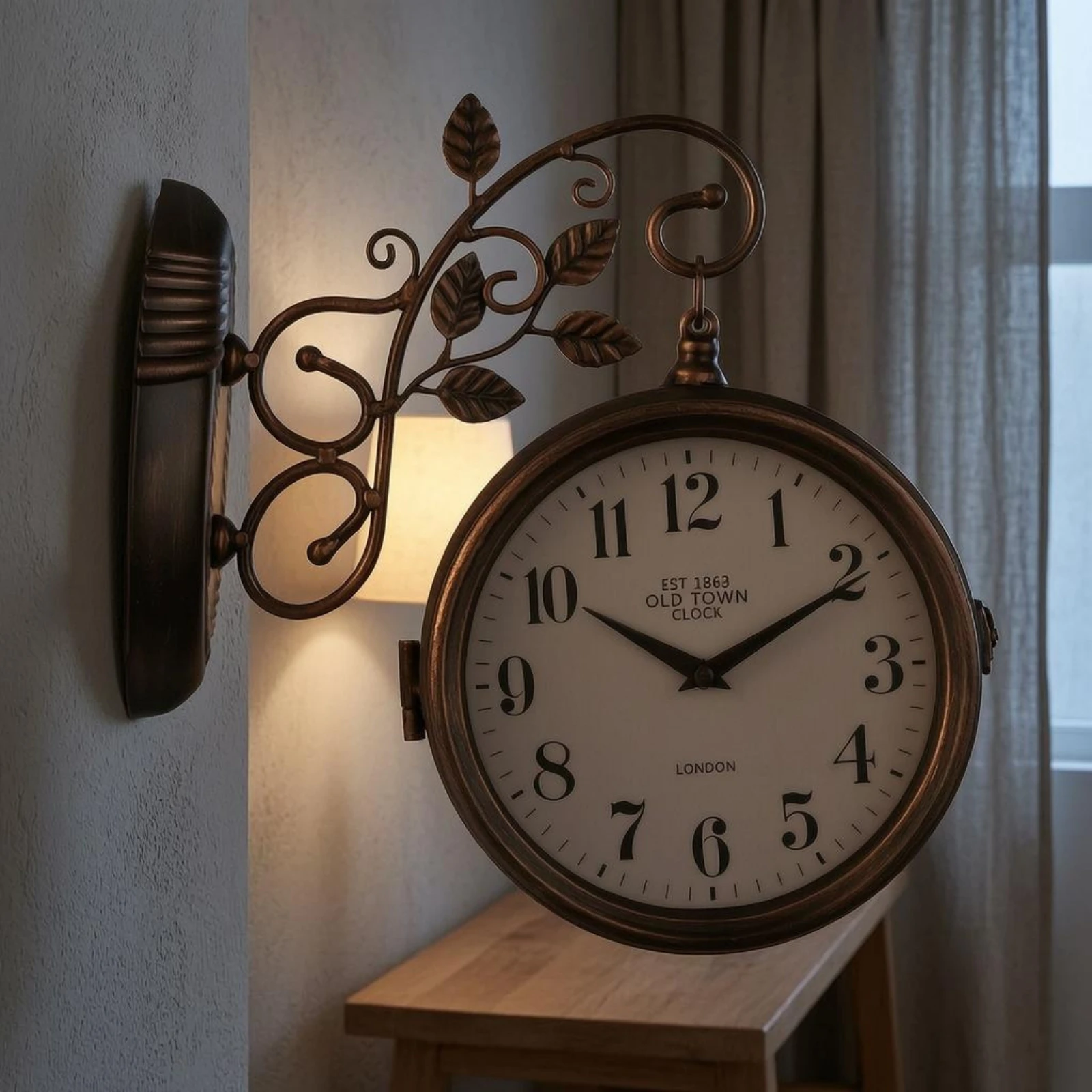 Analog Wall Clock Vintage Style Round Wall Clock Home Decor Bronze Finish Black Numerals
Analog Wall Clock Vintage Style Round Wall Clock Home Decor Bronze Finish Black Numerals