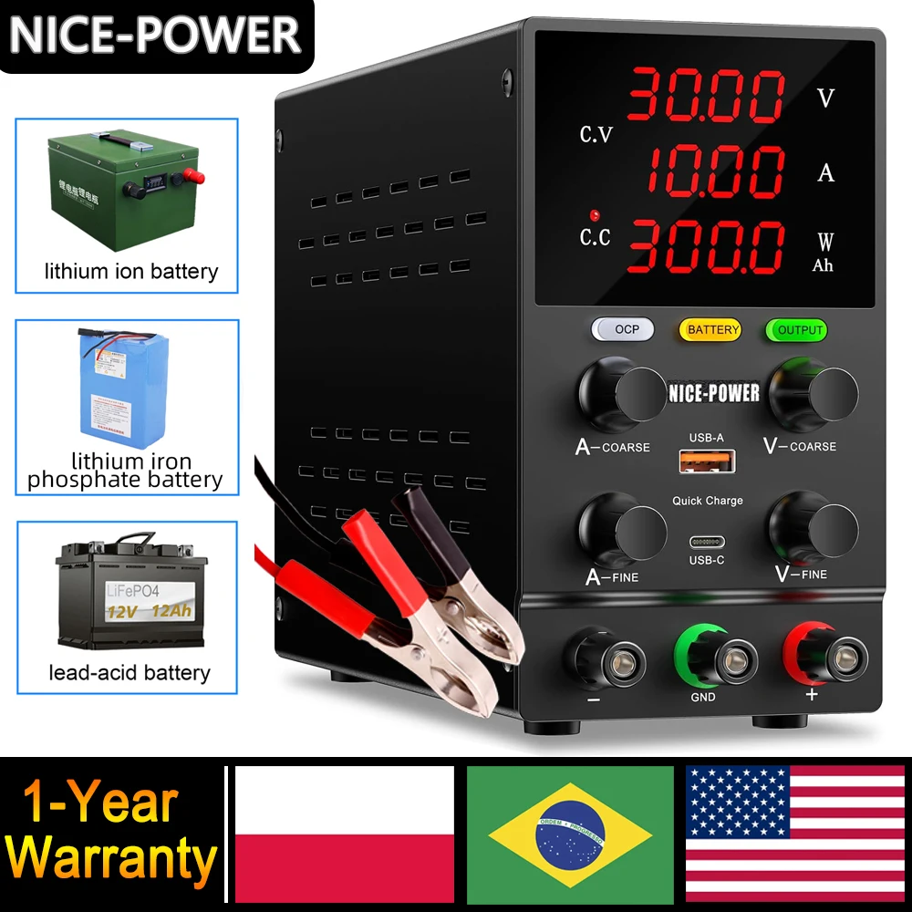 12V 24V 48V 60V 120V Intelligent Universal Battery Charger, Full Power Auto Stop, Real-time Ah Monitor, Adjustable DC Lab SMPS
12V 24V 48V 60V 120V Intelligent Universal Battery Charger, Full Power Auto Stop, Real-time Ah Monitor, Adjustable DC Lab SMPS