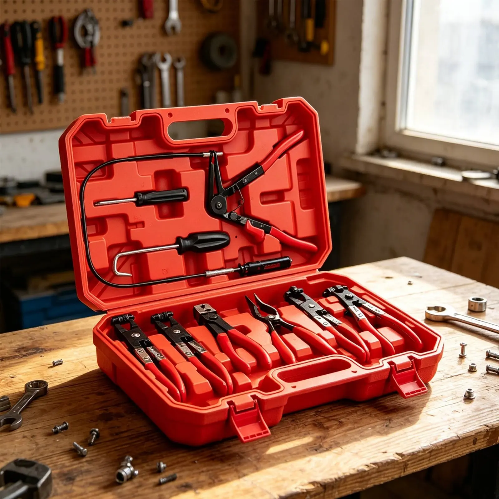 9 Pieces Automotive Hose Clamp Remover Set Sturdy Duty Automotive Hose Clamp Removal Tool Kit Mechanic Gear Locking Design
9 Pieces Automotive Hose Clamp Remover Set Sturdy Duty Automotive Hose Clamp Removal Tool Kit Mechanic Gear Locking Design