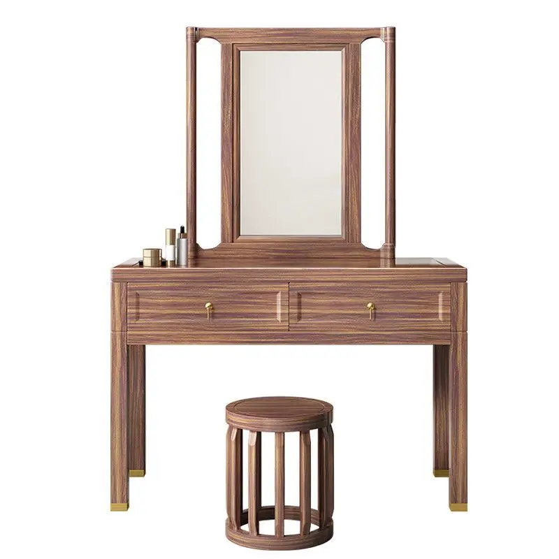 New Chinese-style ebony all-solid wood dresser small apartment combination storage simple dressing table makeup table
New Chinese-style ebony all-solid wood dresser small apartment combination storage simple dressing table makeup table